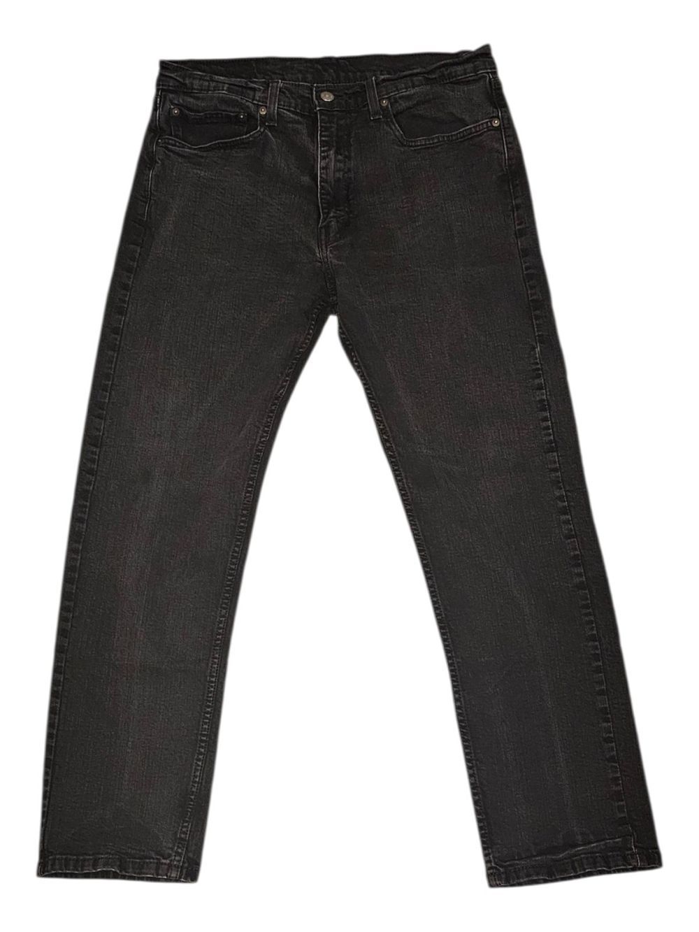 Levi's 505 Regular Fit Black Jeans Men's 36x30 Straight Leg Denim